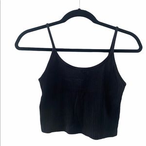 simple ribbed blank tank top